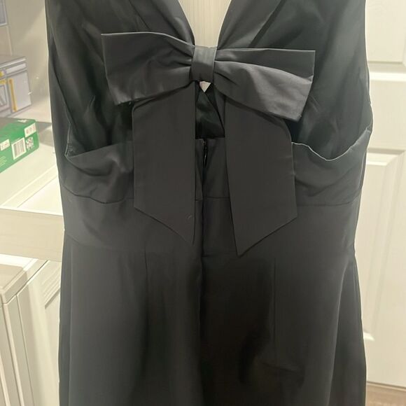J. CREW Black Bow Back Sheath V-Neck Mini Dress, Size 2 - Picture 7 of 11